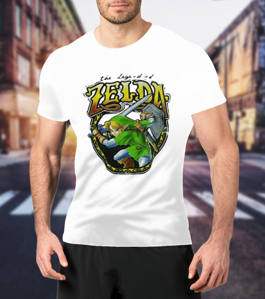 The Legend Of Zelda Link With Sword And Shield T-Shirt