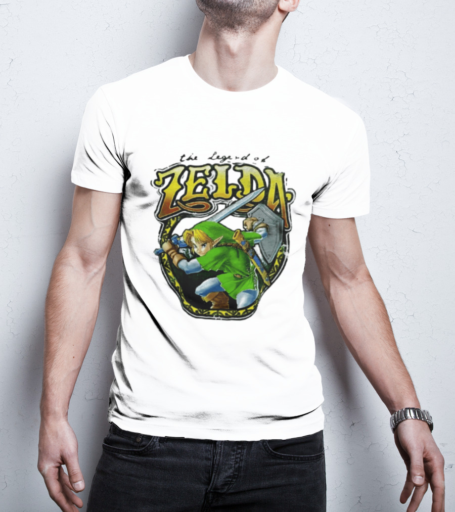 The Legend Of Zelda Link With Sword And Shield T-Shirt