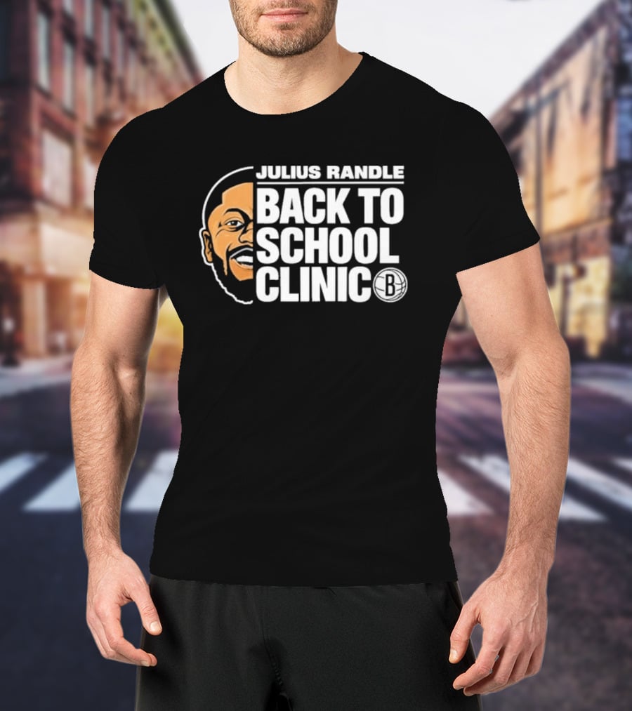 Julius Randle Back To School Clinic Special Event With Iconic Basketball T-Shirt