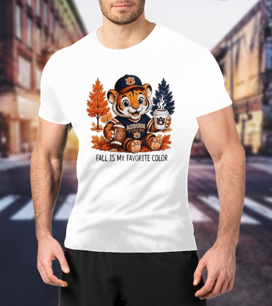 Auburn Tigers Fall Is My Favorite Color Football And Coffee Tiger T-Shirt