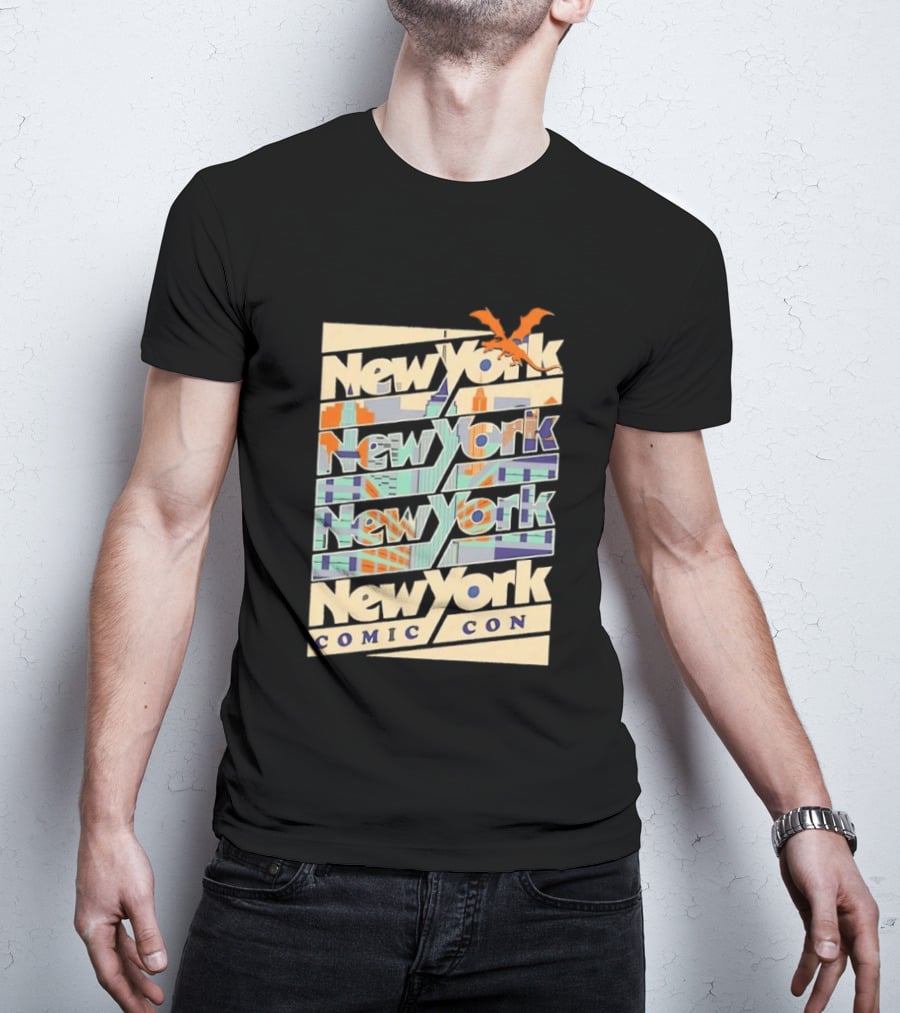 New York Comic Con Modern Skyline Dragon NYCC T-Shirt