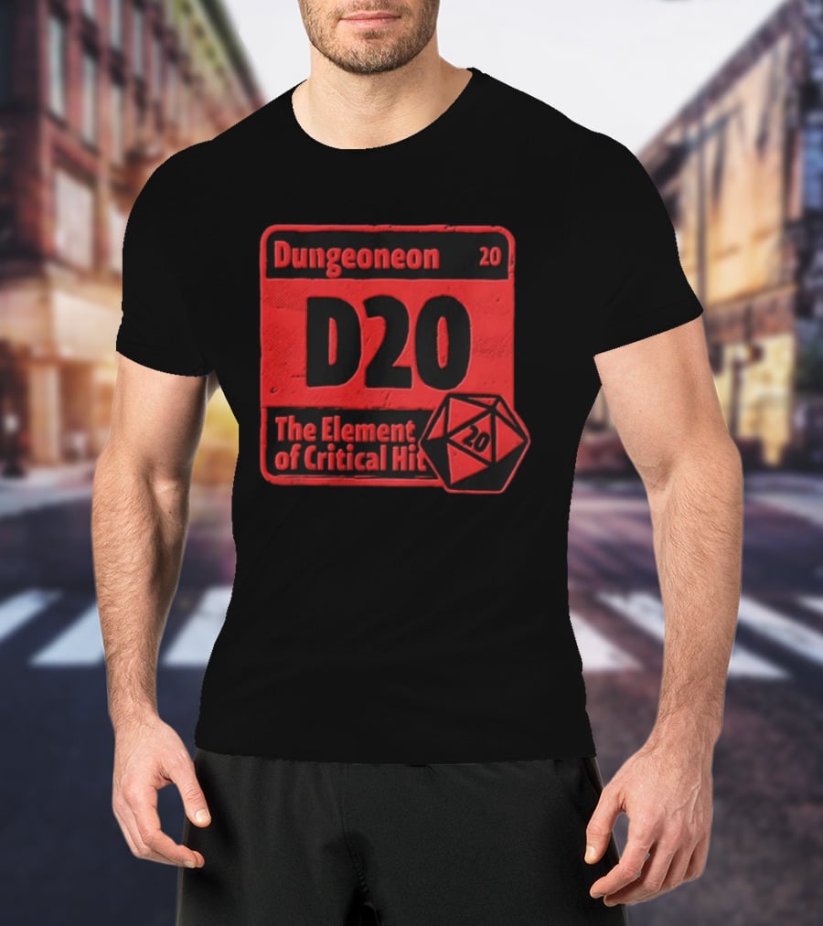 Dungeoneon D20 The Element Of Critical Hit Dice T-Shirt