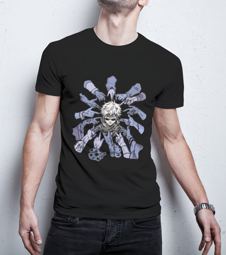 Gojo Satoru Surrounded By Pointing Hands Jujutsu Kaisen Style Anime T-Shirt