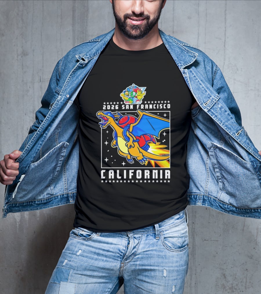 Pokémon Worlds 2026 Charizard San Francisco California T-Shirt
