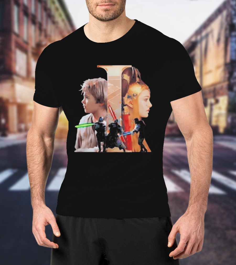 Rebel Scums The Phantom Menace 25th Anniversary Celebration With Iconic Characters And Lightsabers T-Shirt