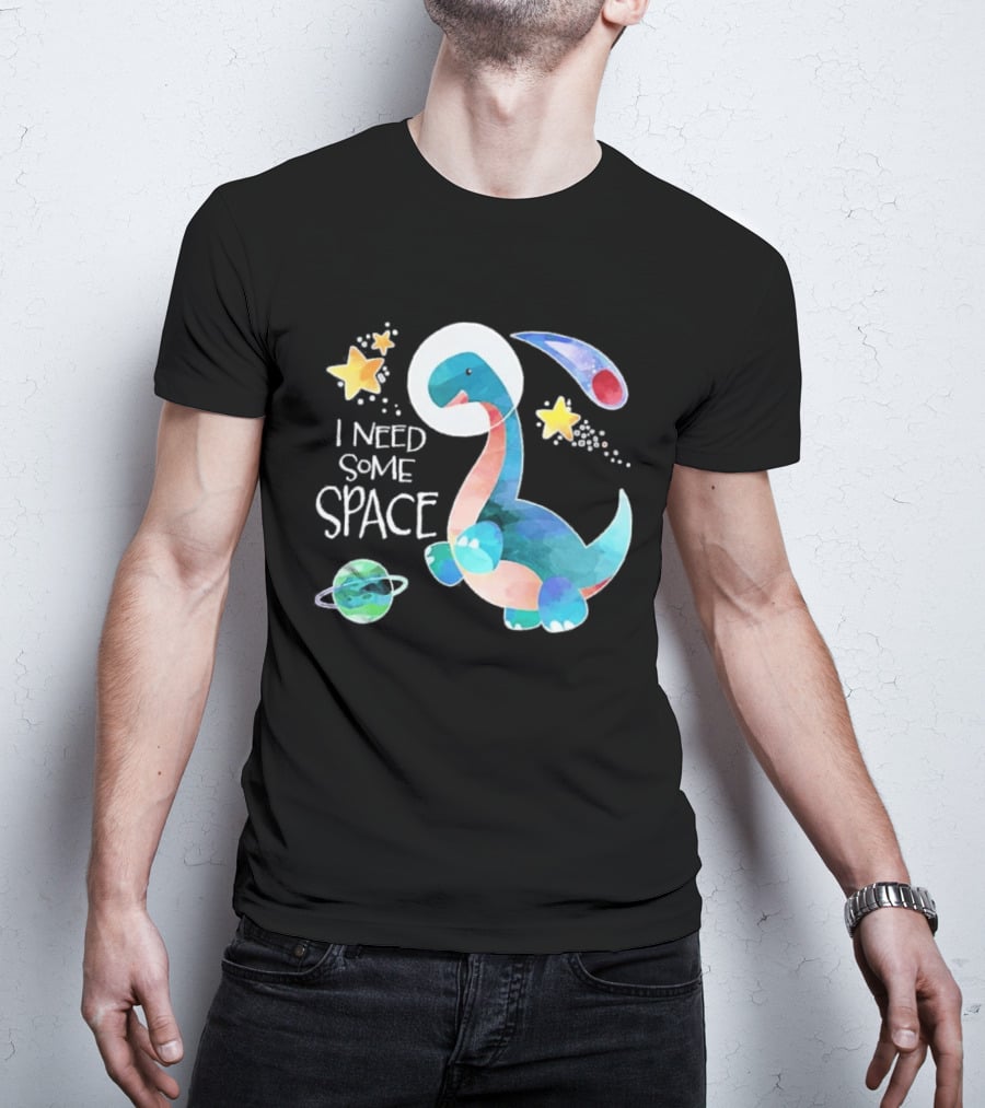 I Need Some Space Dinosaur Astronaut With Stars Planet Youth T-Shirt