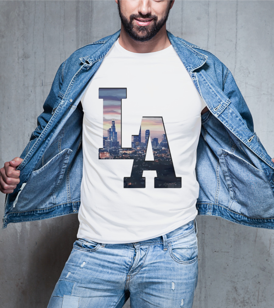 Los Angeles City Skyline LA California Sunset View T-Shirt