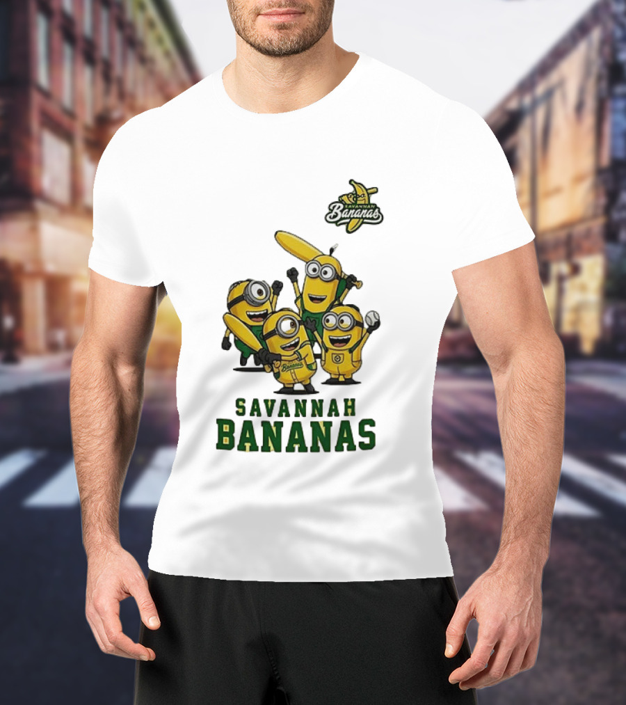 Minions Savannah Bananas Baseball Team Banana Ball Characters T-Shirt