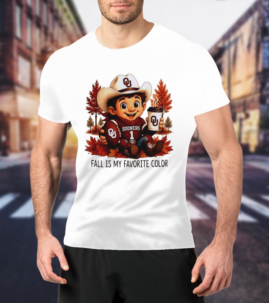 Oklahoma Sooners Fall Is My Favorite Color OU Sooners Football Autumn T-Shirt