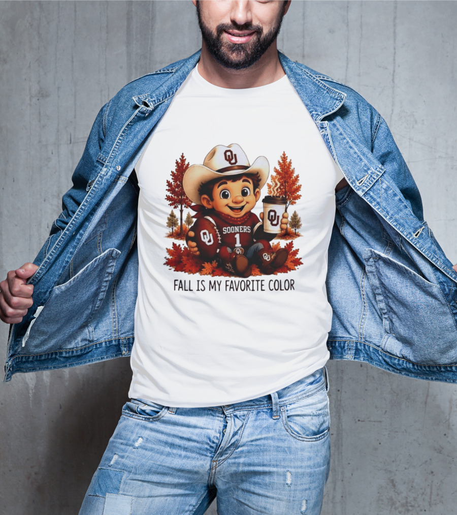 Oklahoma Sooners Fall Is My Favorite Color OU Sooners Football Autumn T-Shirt