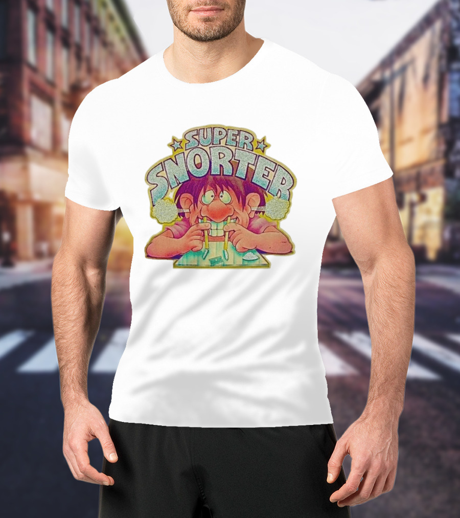 Super Snorter Cartoon Character 1978 Retro Humor T-Shirt