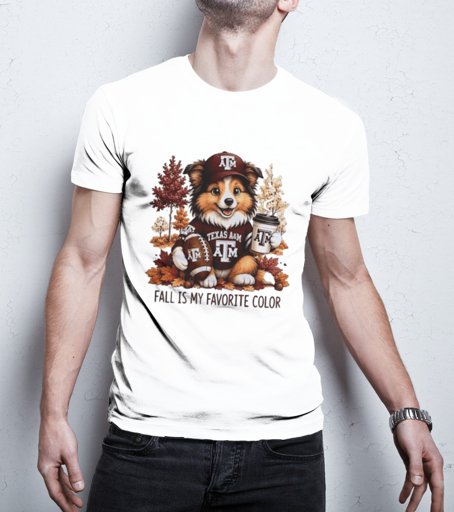 Texas A&M Dog Fall Is My Favorite Color Football Coffee T-Shirt