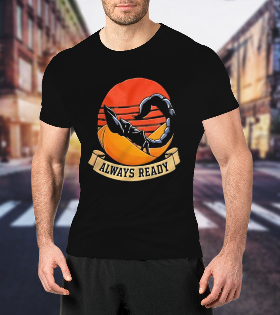 Always Ready Scorpion Desert Sunset Ribbon T-Shirt
