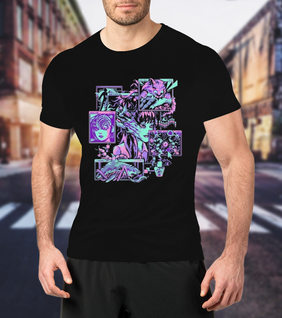 Scarred Crawler Glitch Aesthetic Portraits And Digital Art Panels T-Shirt