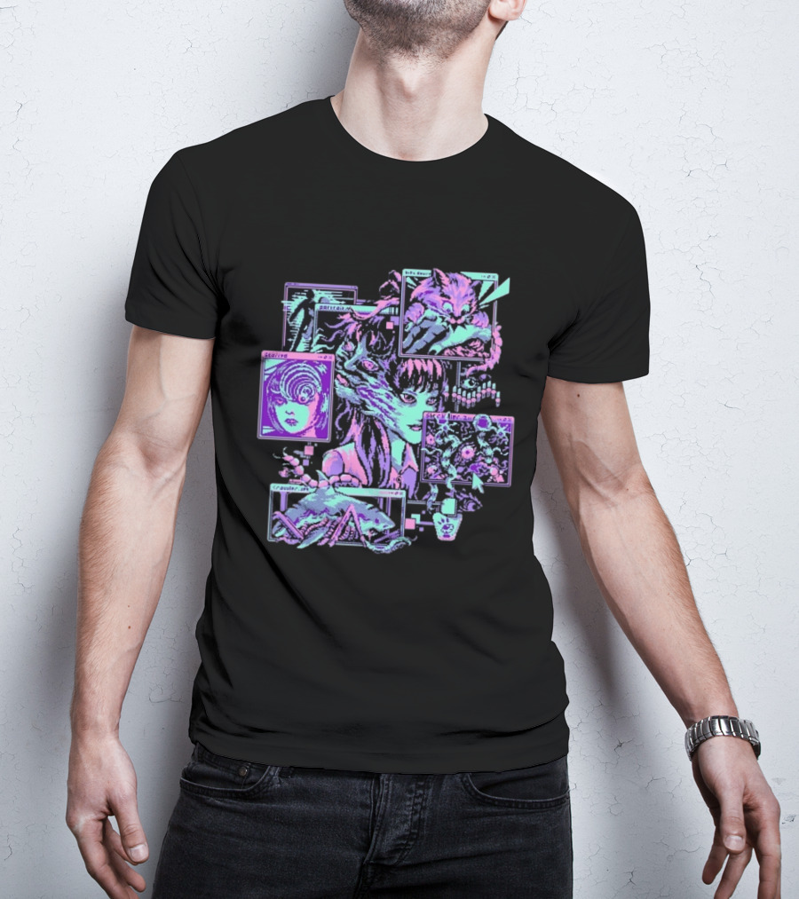 Scarred Crawler Glitch Aesthetic Portraits And Digital Art Panels T-Shirt