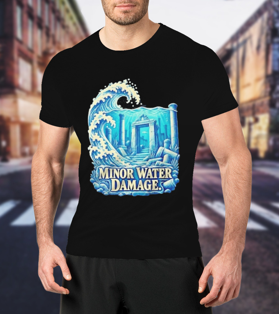Minor Water Damage Ancient Architecture Underwater Ruins T-Shirt