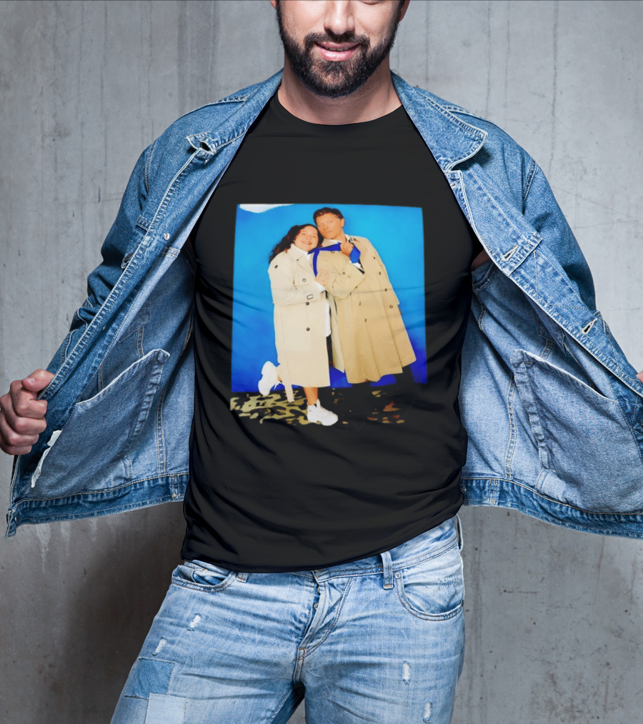 Misha Collins Castiel Supernatural Photo Trench Coat And Tie T-Shirt
