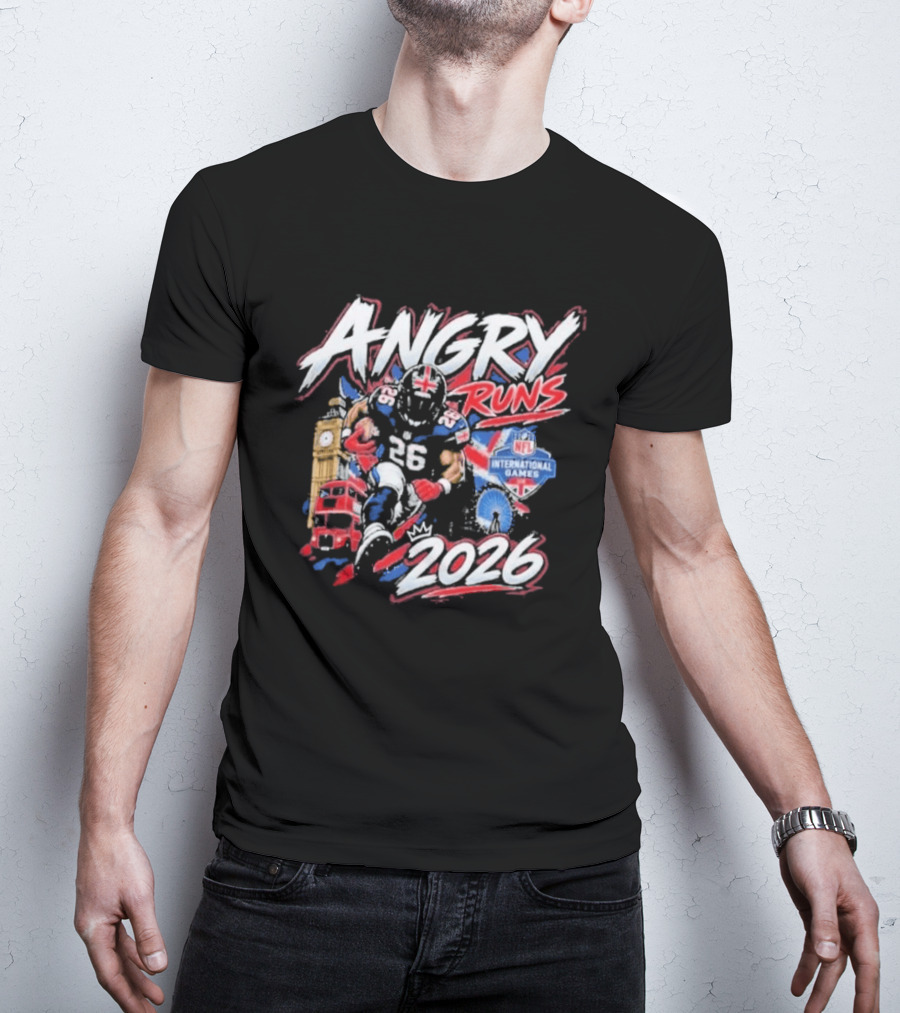 Angry Runs 2026 NFL International Games 56 London T-Shirt