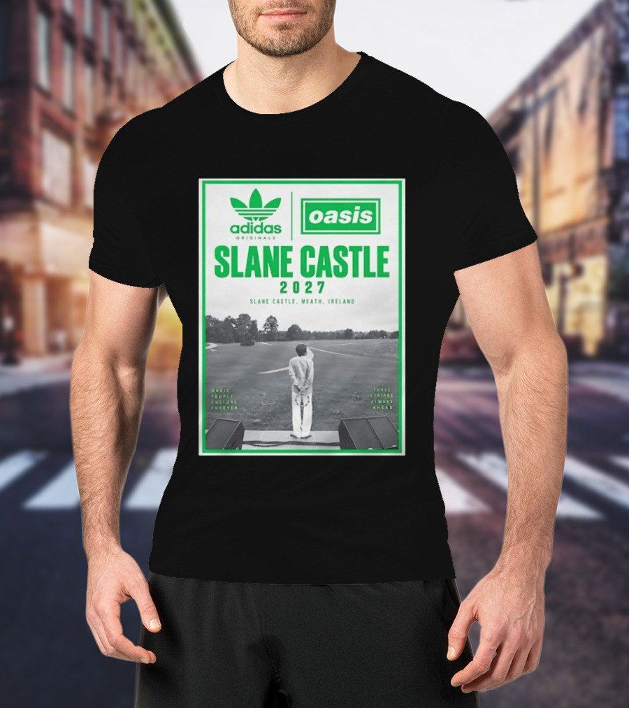 Adidas Originals Oasis Slane Castle 2027 Ireland Music People Culture Forever T-Shirt