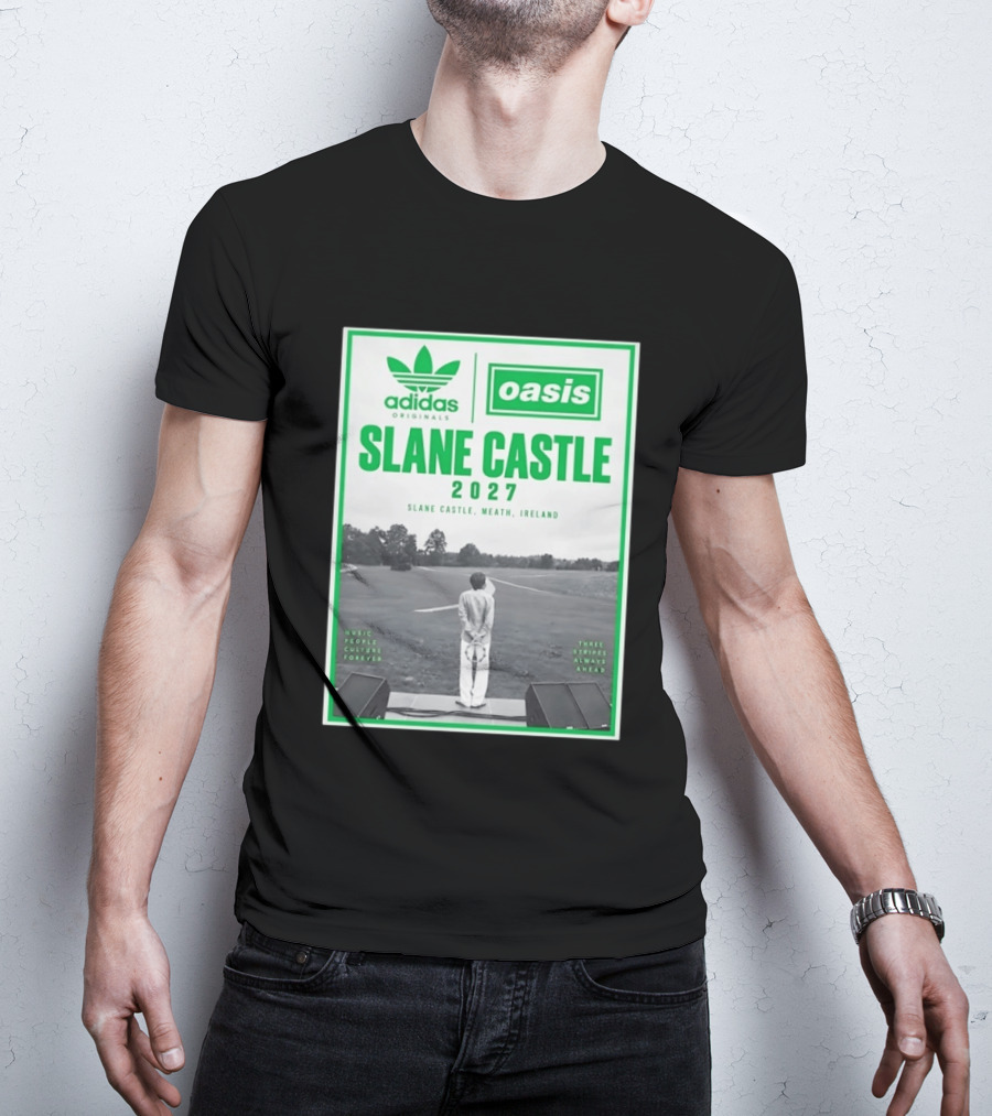 Adidas Originals Oasis Slane Castle 2027 Ireland Music People Culture Forever T-Shirt