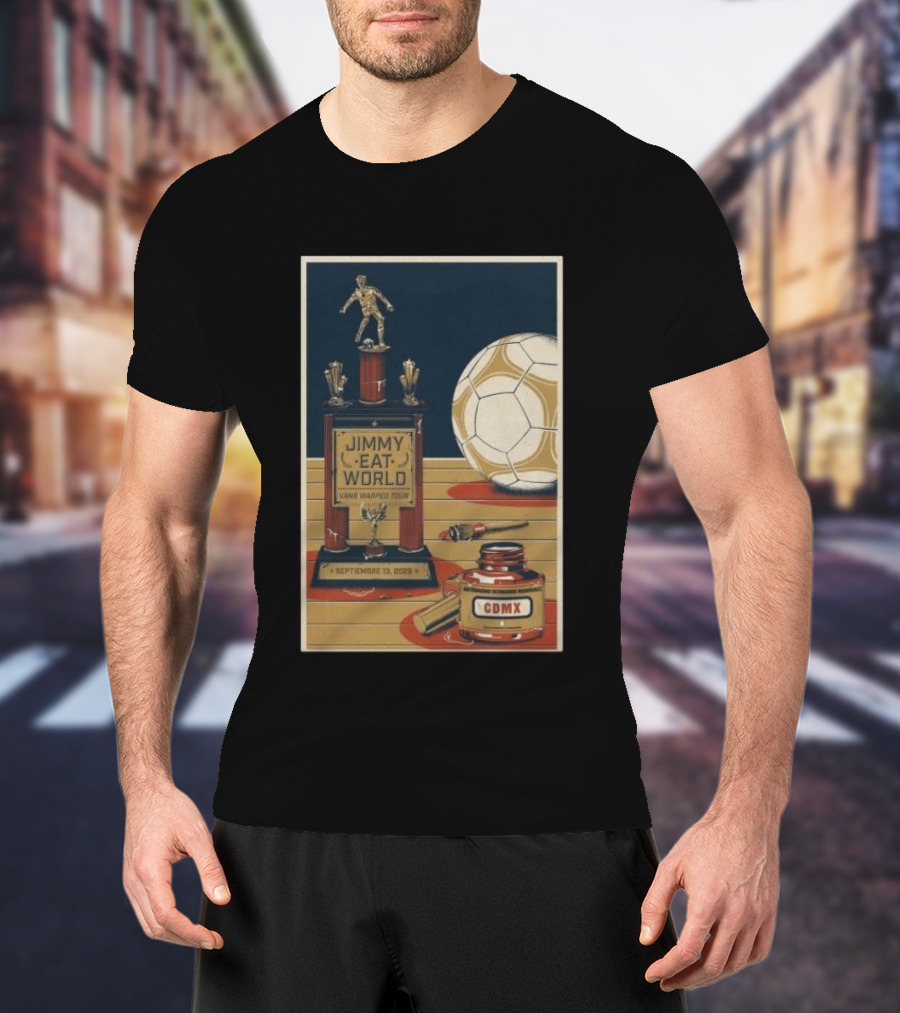 Jimmy Eat World Vans Warped Tour Mexico City September 13 2026 Autódromo Hermanos Rodríguez CDMX Soccer Trophy T-Shirt