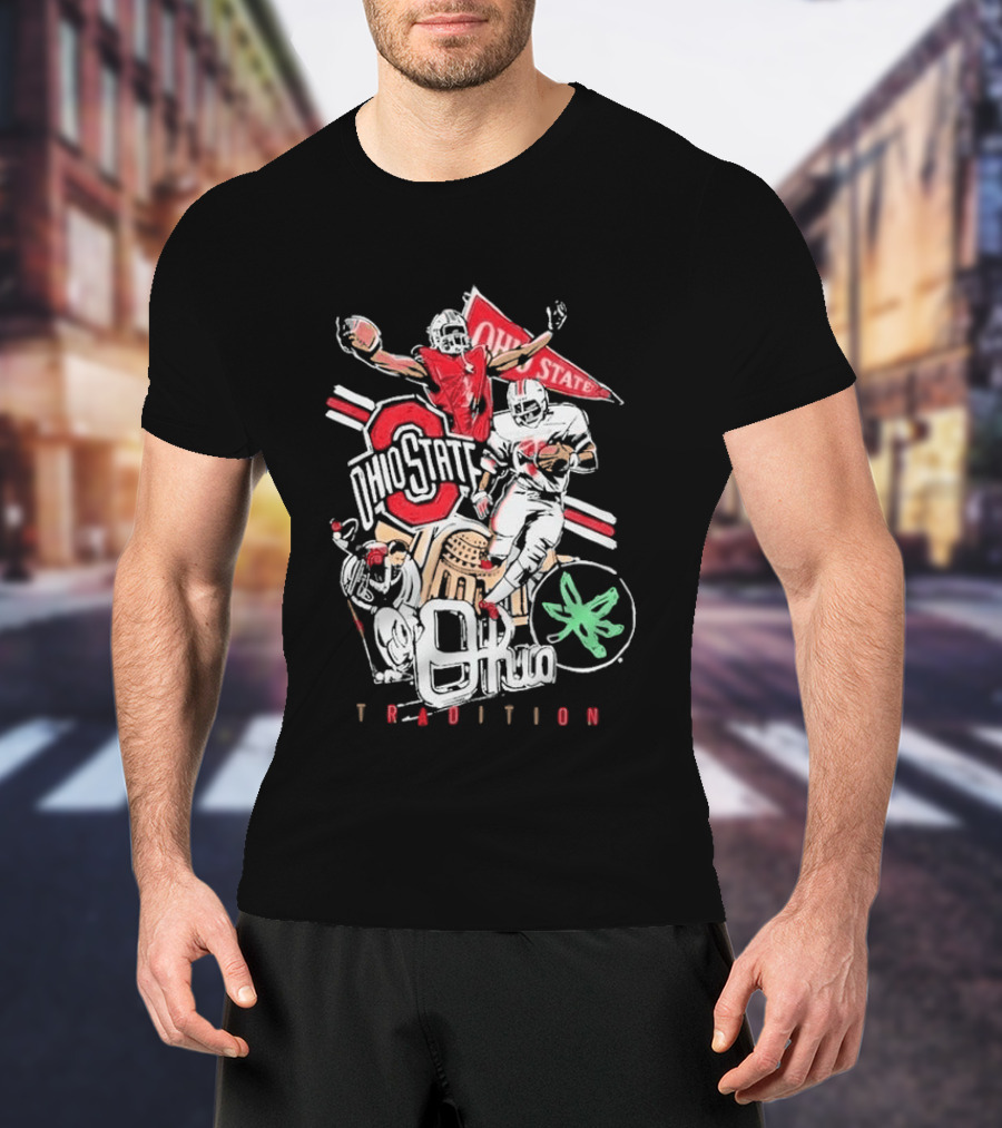 Ohio State Buckeyes Tradition Football NCAA Team Spirit Vintage Players T-Shirt