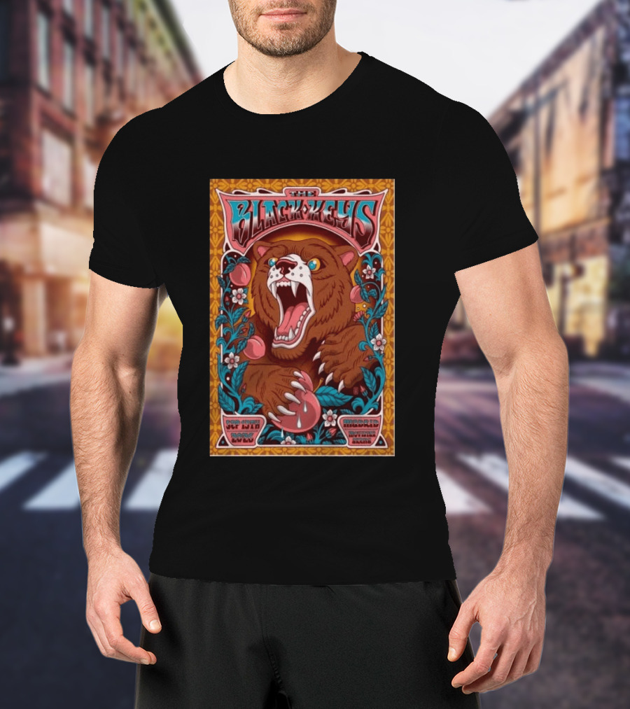 The Black Keys Sep 13 2026 Movistar Arena Madrid Wild Bear T-Shirt
