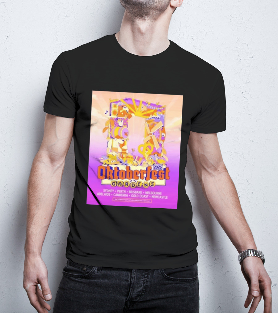 Oktoberfest In The Gardens 2026 Australian Tour Sydney Perth Brisbane Melbourne Adelaide Canberra Gold Coast Newcastle T-Shirt