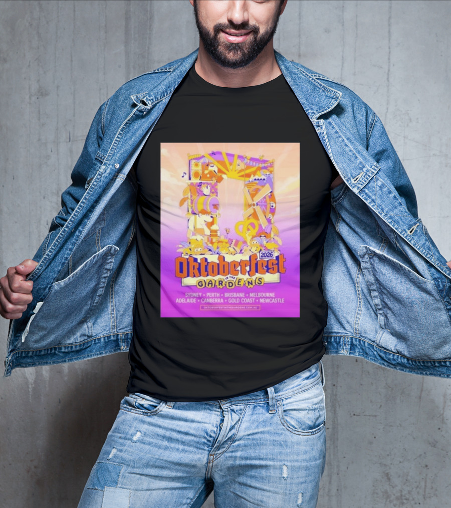 Oktoberfest In The Gardens 2026 Australian Tour Sydney Perth Brisbane Melbourne Adelaide Canberra Gold Coast Newcastle T-Shirt