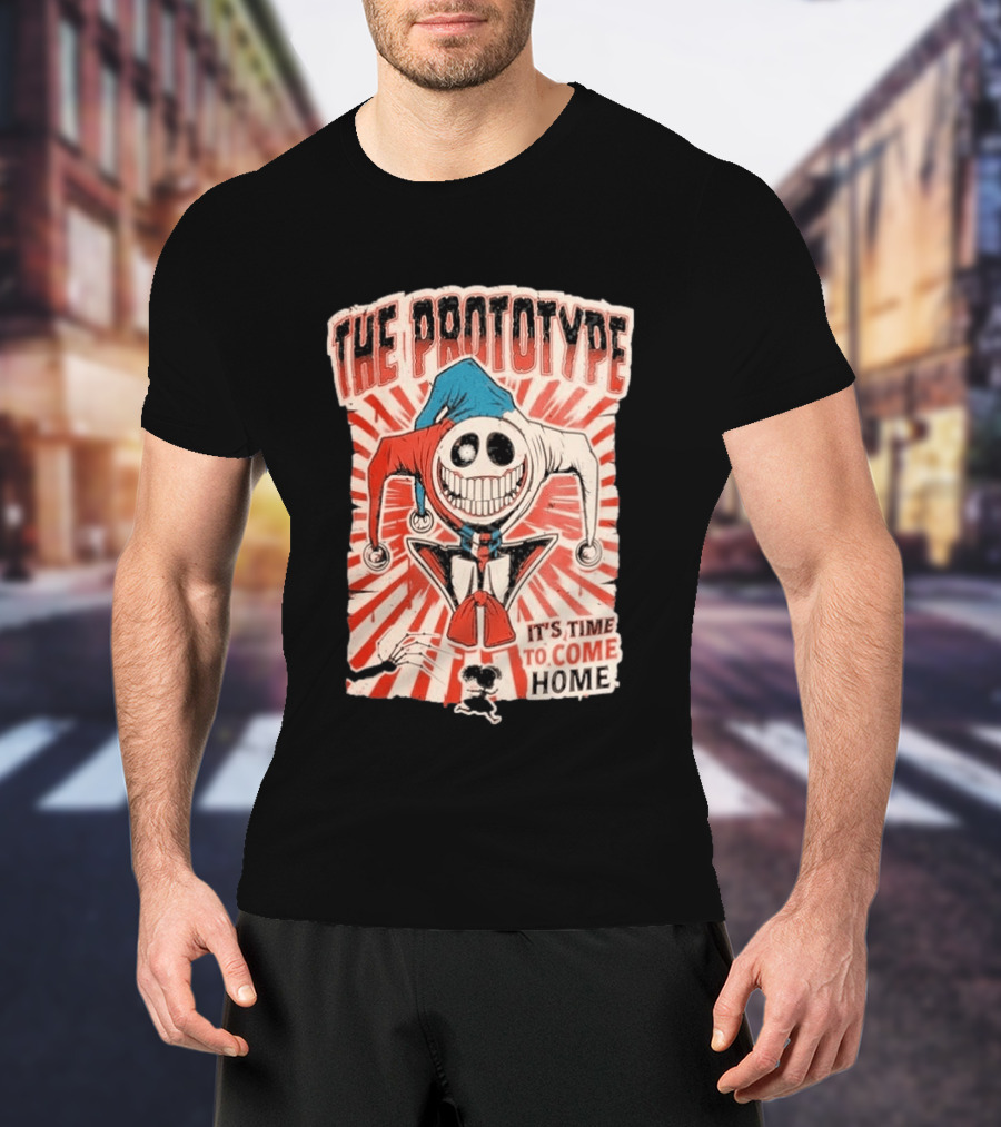 The Prototype It's Time To Come Home Jester Skull Red Blue Suit T-Shirt