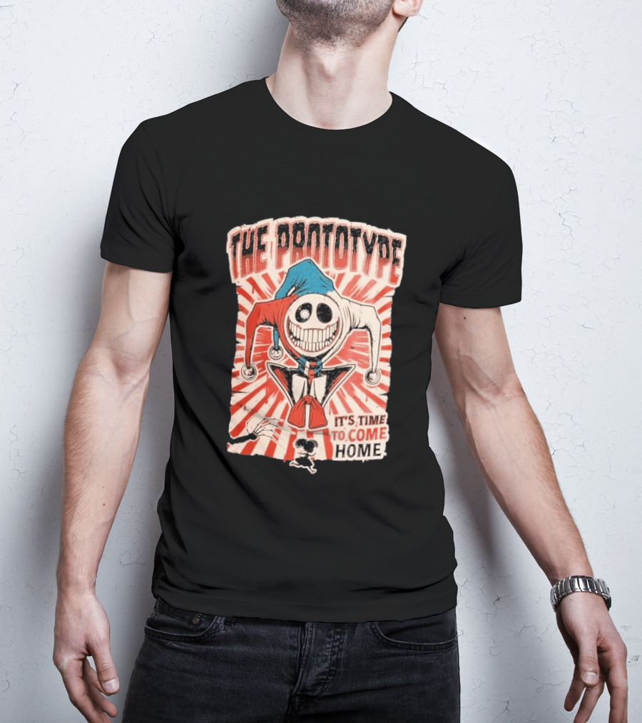The Prototype It's Time To Come Home Jester Skull Red Blue Suit T-Shirt