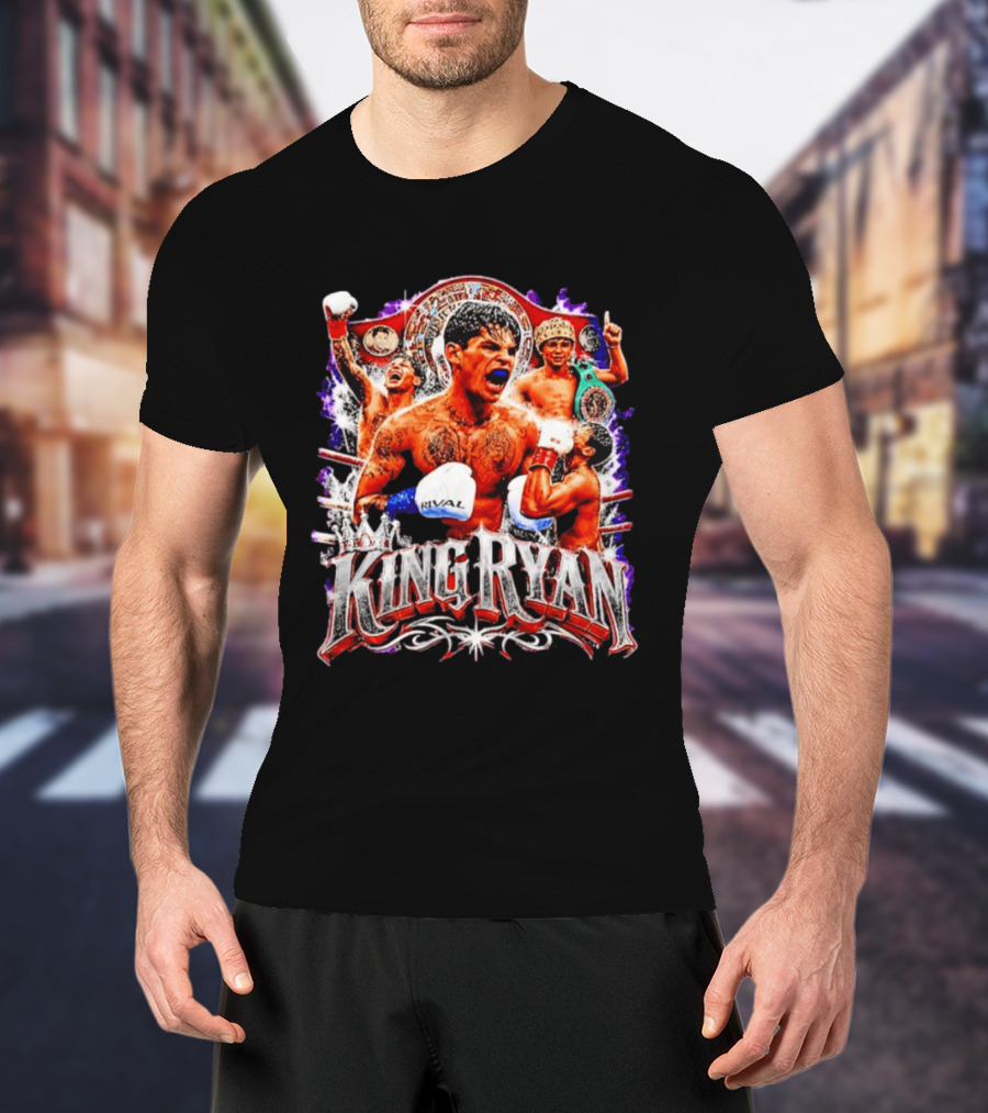 King Ryan Boxing Champion Fight Night Victory Celebration T-Shirt