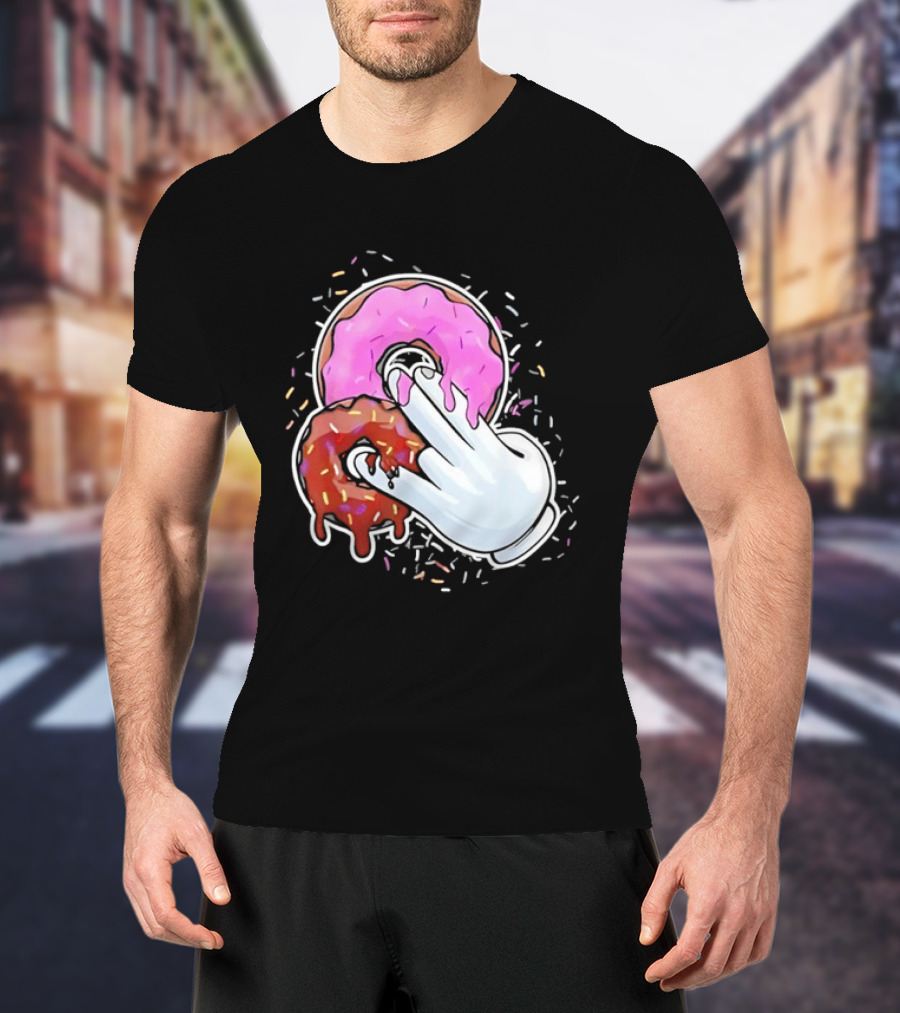 Two In The Pink One In The Stink Donut Gesture Sprinkles T-Shirt