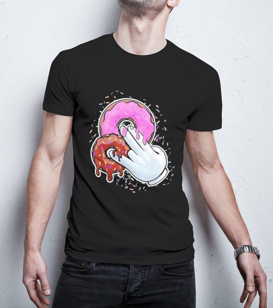 Two In The Pink One In The Stink Donut Gesture Sprinkles T-Shirt