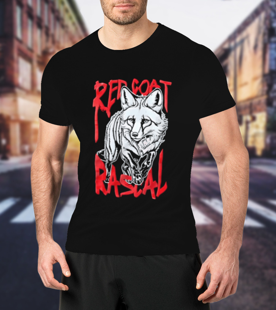 Red Coat Rascal Distressed Running Fox T-Shirt