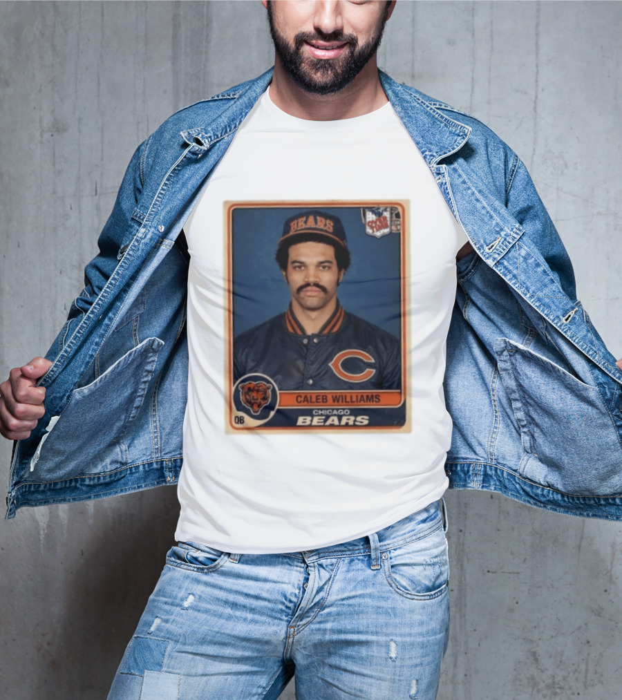 Caleb Williams Chicago Bears QB Vintage Football Card T-Shirt