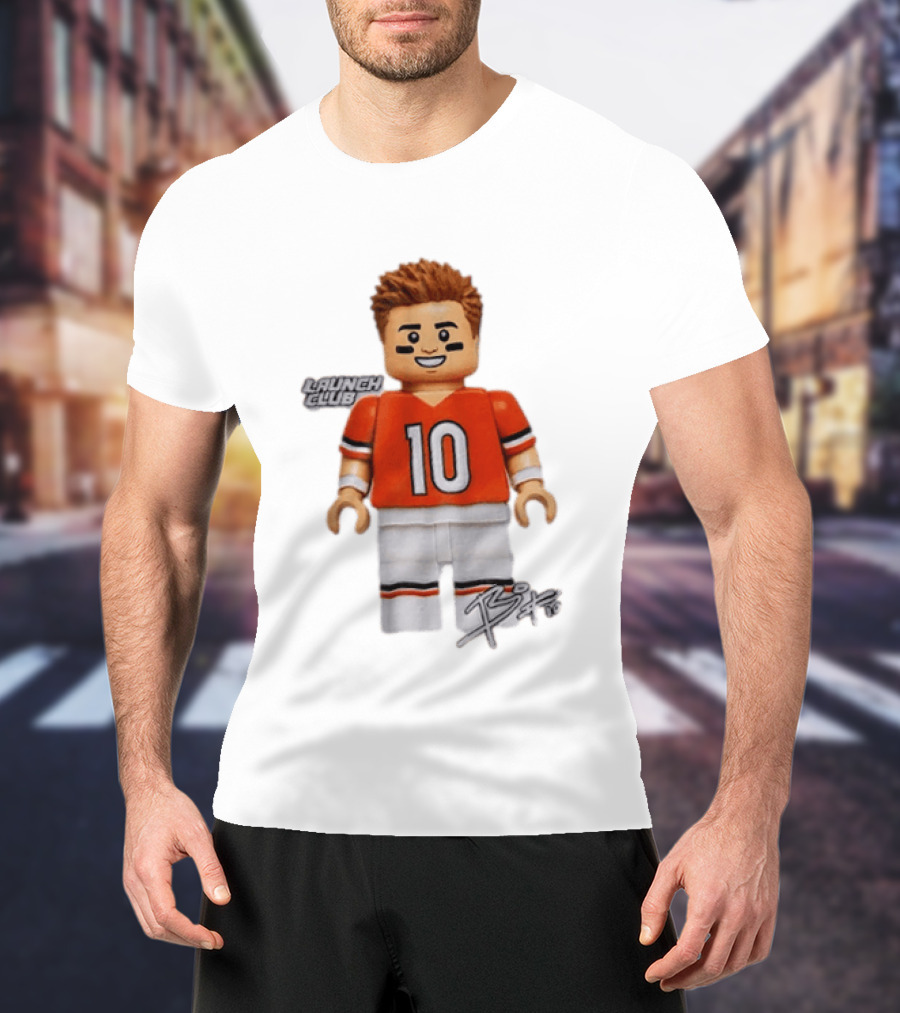 Denver Broncos Quarterback Bo Nix Launch Club 10 T-Shirt
