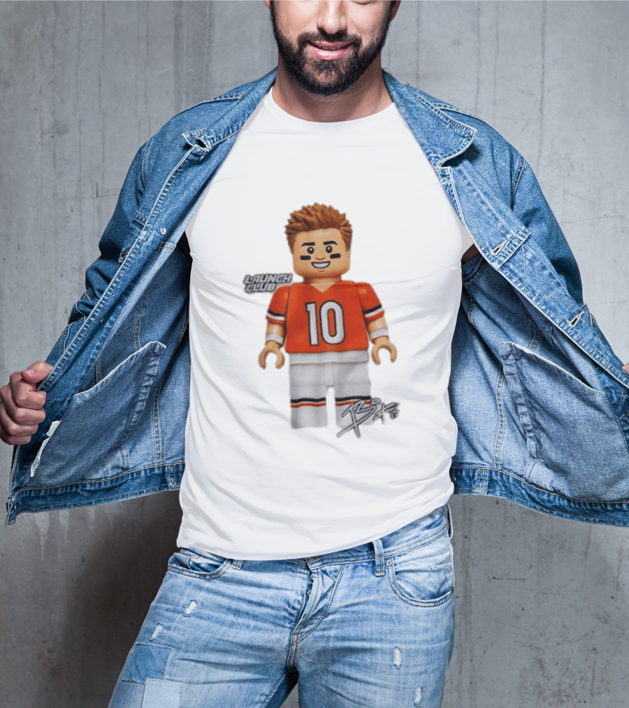 Denver Broncos Quarterback Bo Nix Launch Club 10 T-Shirt