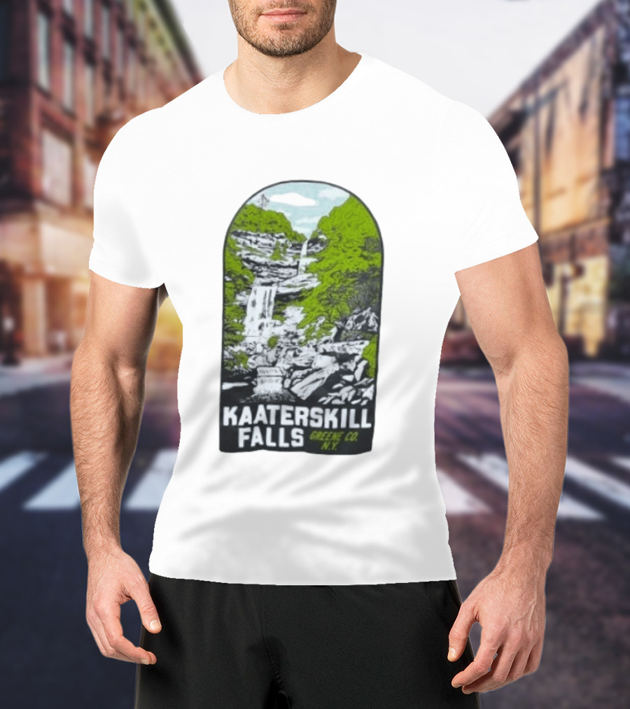 Kaaterskill Falls Greene Co NY Scenic Nature Waterfall Landscape T-Shirt