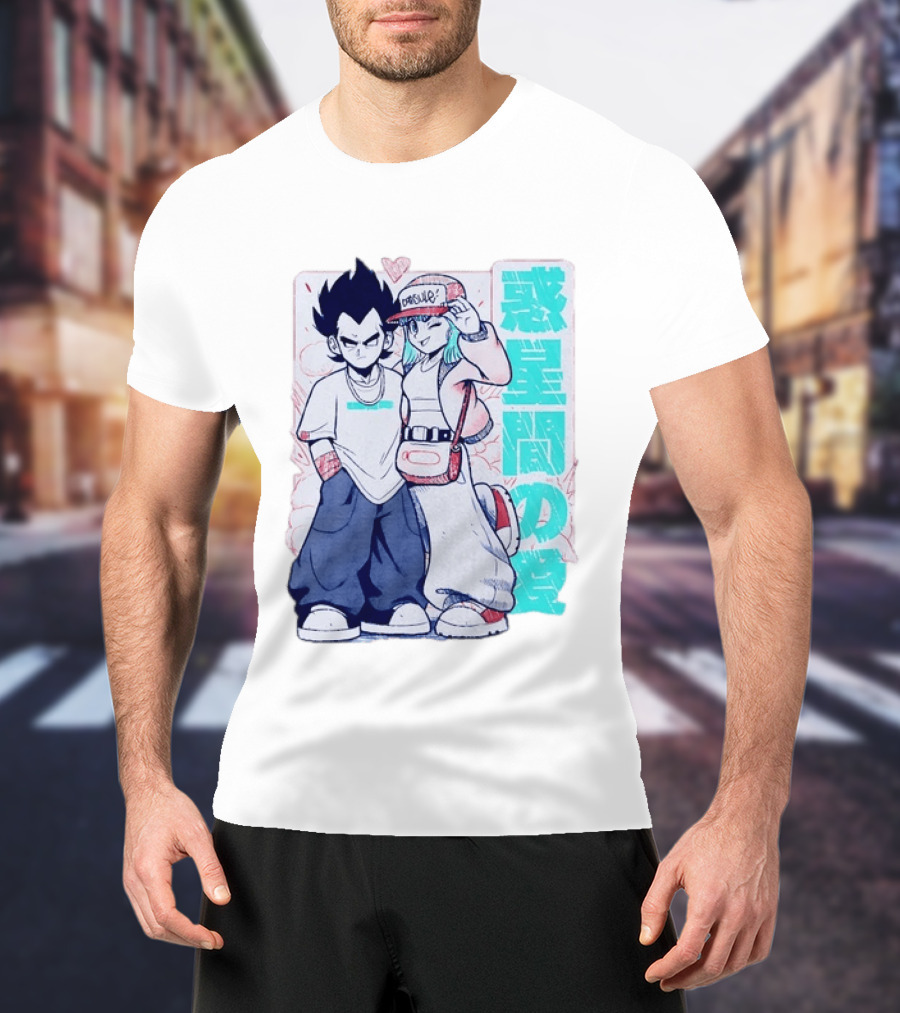 Vegeta Bulma Capsule Corp Love Dragon Ball Z Kanji T-Shirt