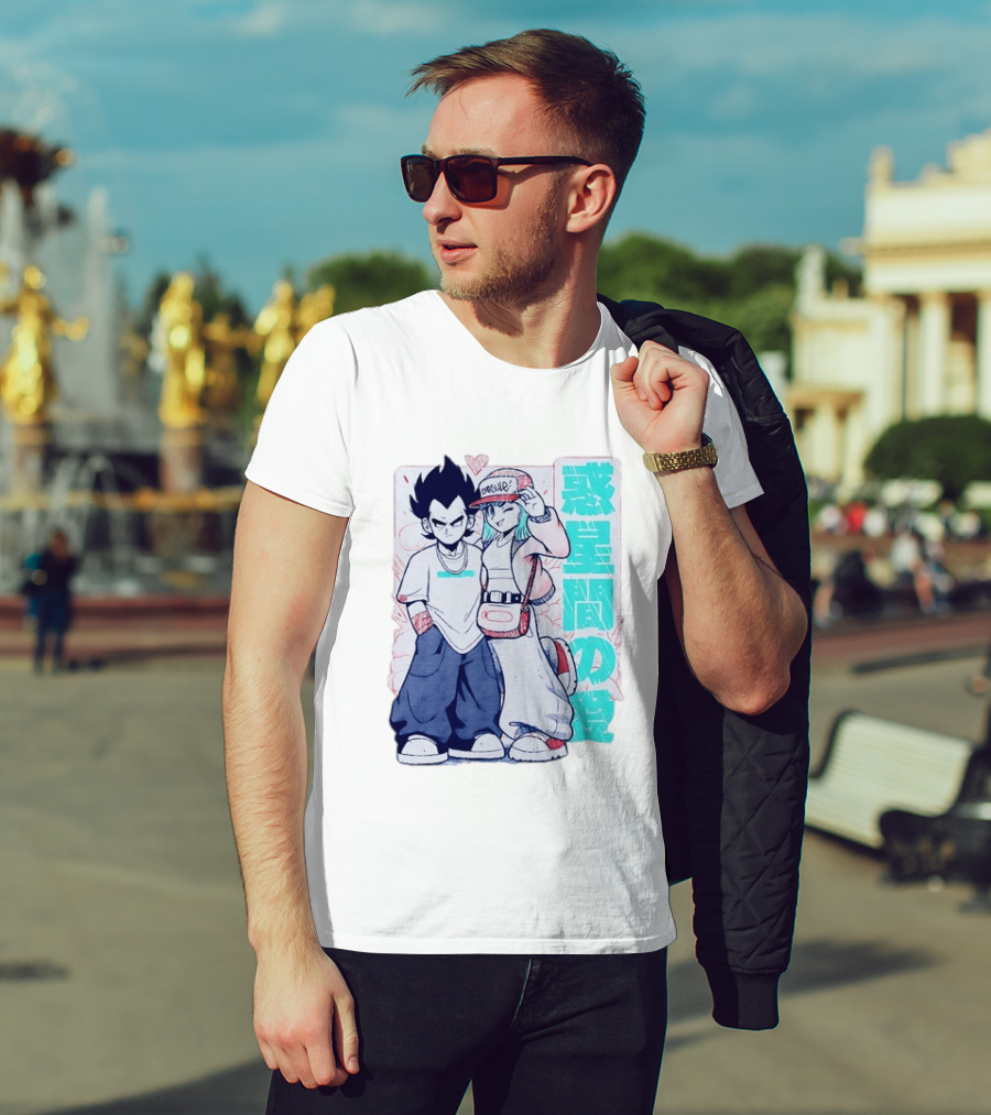 Vegeta Bulma Capsule Corp Love Dragon Ball Z Kanji T-Shirt