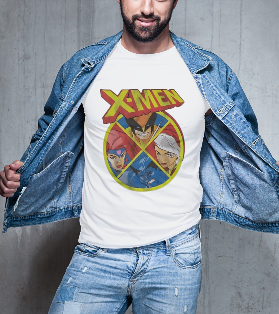 X Men Wolverine Jean Grey Rogue Beast Classic Comic Characters T-Shirt