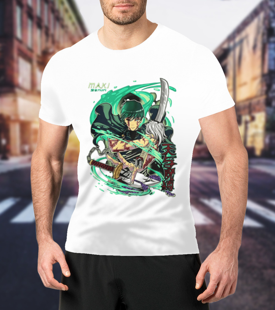 Maki Zenin Jujutsu Kaisen Anime Manga JJK Sword T-Shirt