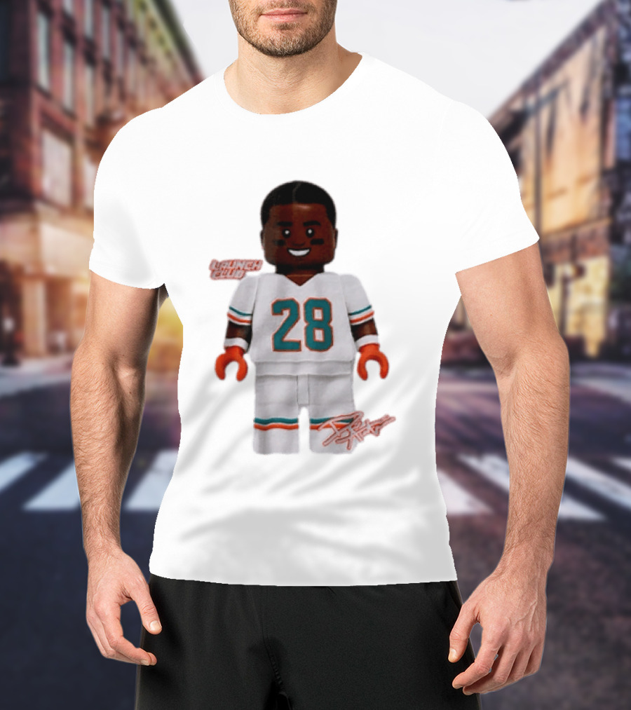 Miami Dolphins De'Von Achane 28 Launch Code Lego T-Shirt
