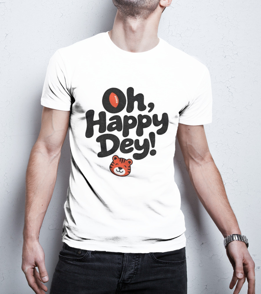 Oh Happy Dey Cincinnati Bengals Football Tiger T-Shirt