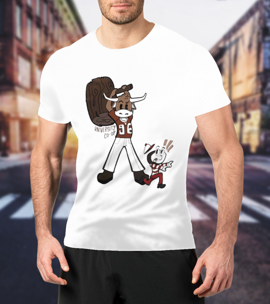 University Co Op Texas Longhorns Vs Ohio State Buckeyes 96 Mascot Showdown T-Shirt