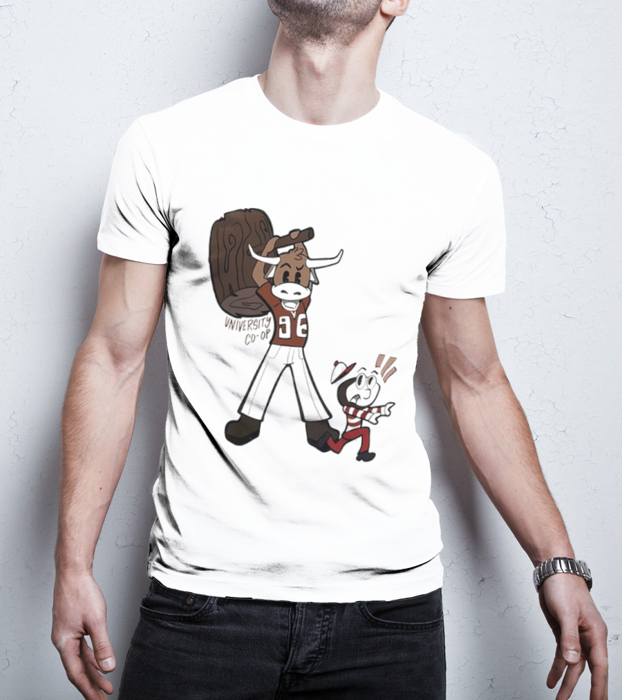 University Co Op Texas Longhorns Vs Ohio State Buckeyes 96 Mascot Showdown T-Shirt