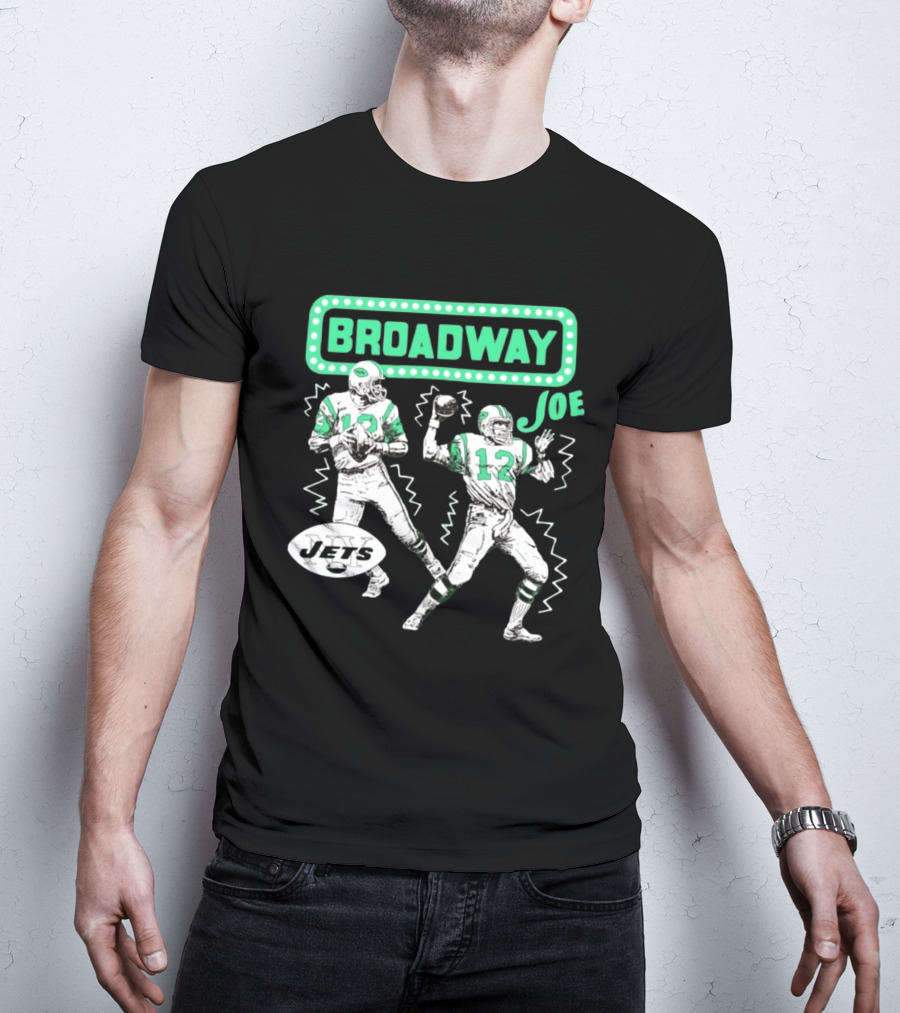 Broadway Joe Namath Jets 12 Legend Retro Football T-Shirt