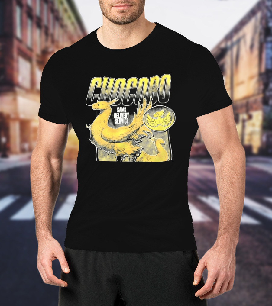 Chocobo Sams Delivery Service Final Fantasy Yellow Bird T-Shirt