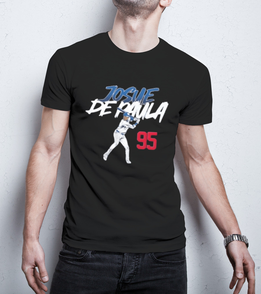 Josue De Paula 95 Dodgers Slugger Baseball Swing T-Shirt
